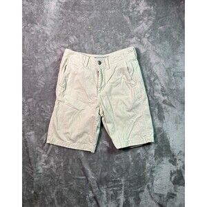 American Eagle Outfitters Shorts Mens 31 Khaki Longboard Chino Flat Front Cotton